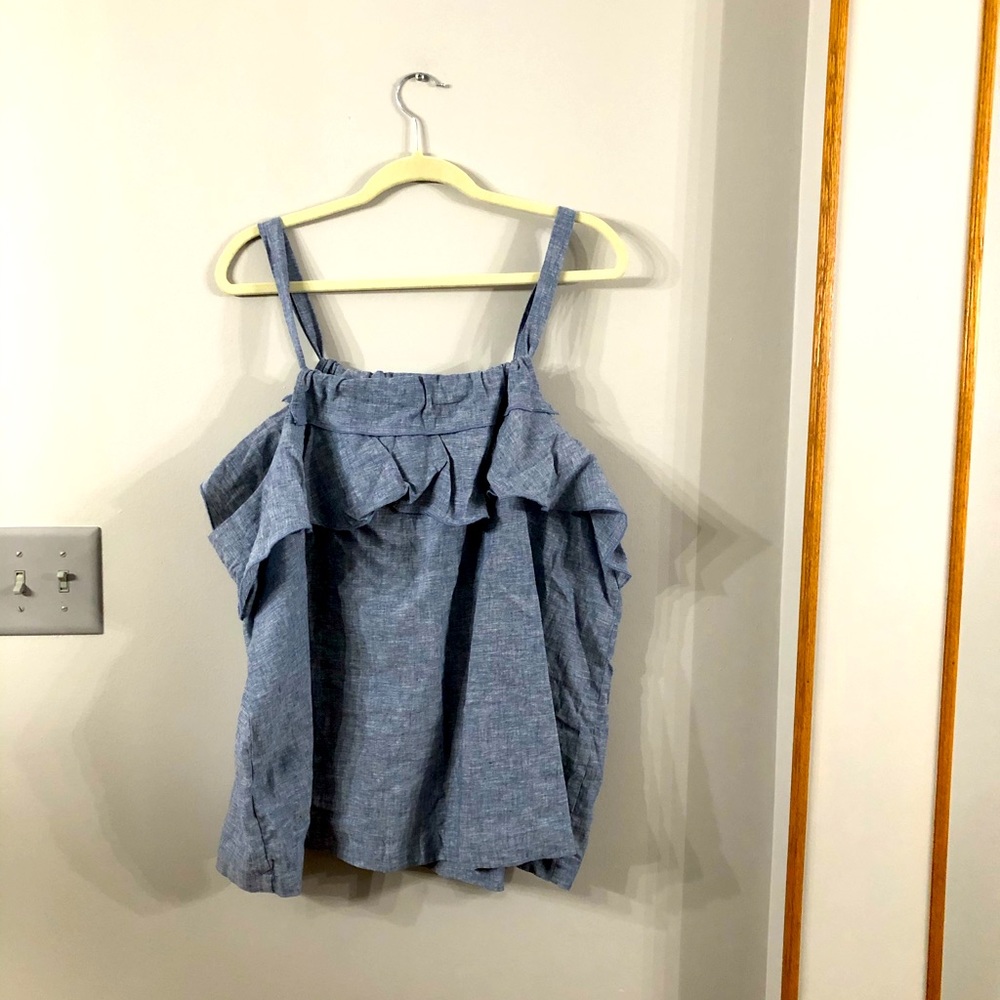 NWT Ashley Stewart Ruffle Top - Picture 2 of 3